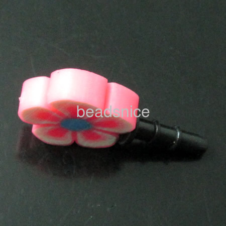 3.5mm Earphone Ear Cap Dock Dust Plug, flower,